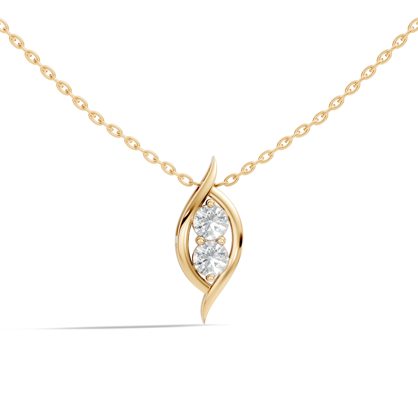 Stunning 0.60 Ct Round Lab-Grown Diamond Pendant in 14K Solid Gold for Her - HIGHCARAT DIAMONDS