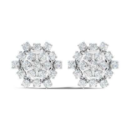 Elegant Vintage Round Diamond  Stud Earrings In 14K Gold Perfect Gift for Her - HIGHCARAT DIAMONDS