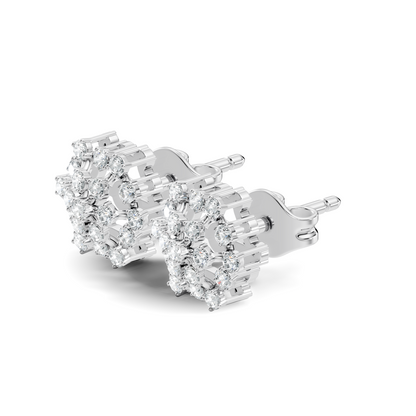 Elegant Vintage Round Diamond  Stud Earrings In 14K Gold Perfect Gift for Her - HIGHCARAT DIAMONDS