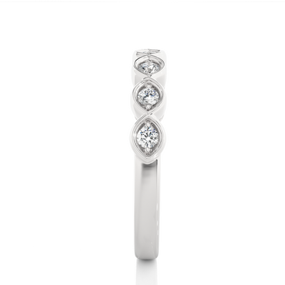 Round Lab-Grown Diamond Wedding Band Stunning Bezel Set Band For Women's In 18KT Solid Gold - HIGHCARAT DIAMONDS