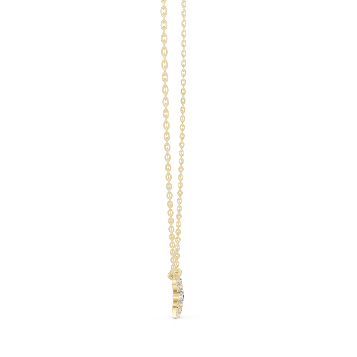 2.05 Cr Round Shape Lab Grown Sparkling Affordable 10k Solid Gold Diamond pendent For Her - HIGHCARAT DIAMONDS