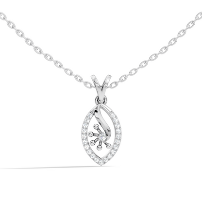14K Solid Gold Round Cut Diamond Pendant Eco-Friendly Charm for Her - HIGHCARAT DIAMONDS