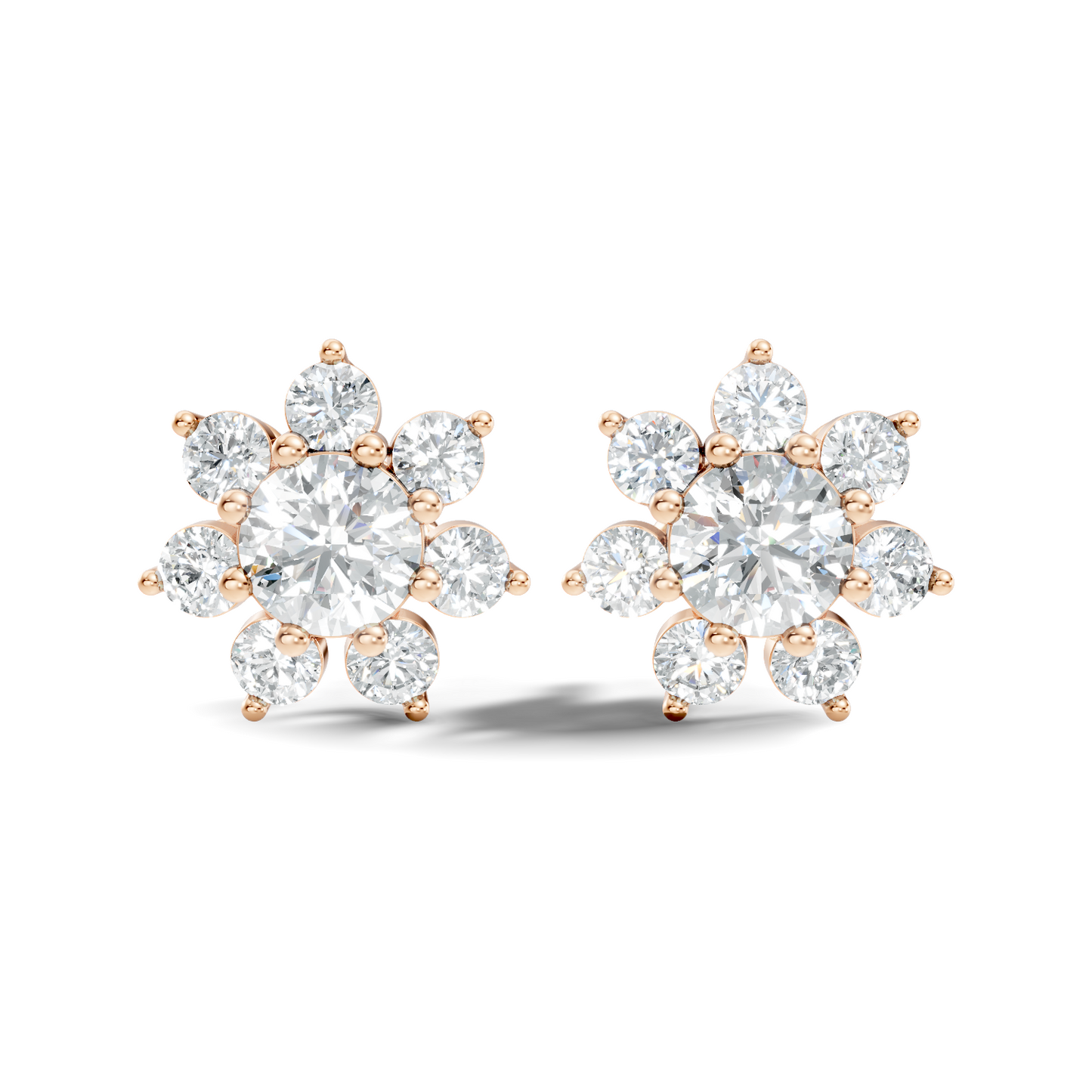 Round Cut Diamond Vintage Stacking  Antique Dainty Stud Earring Gift For Women's - HIGHCARAT DIAMONDS