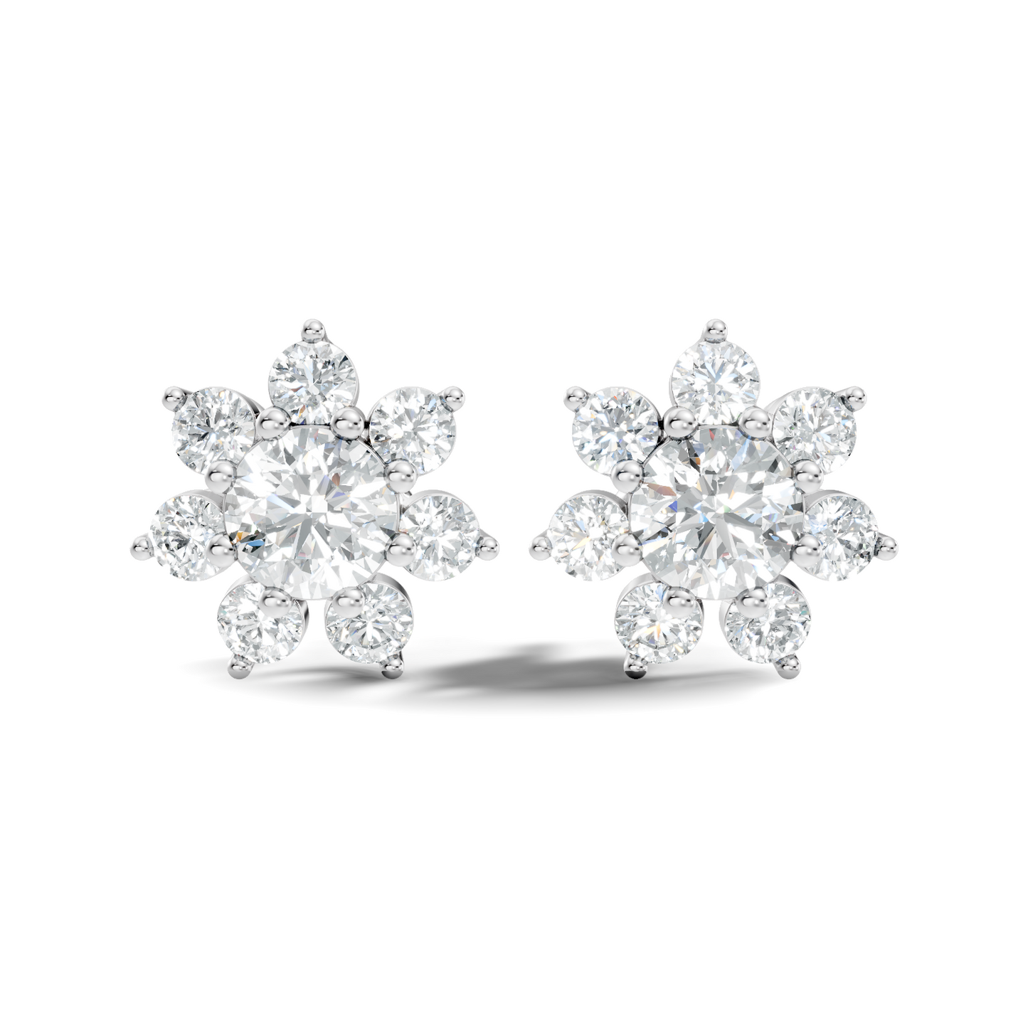 Round Cut Diamond Vintage Stacking  Antique Dainty Stud Earring Gift For Women's - HIGHCARAT DIAMONDS