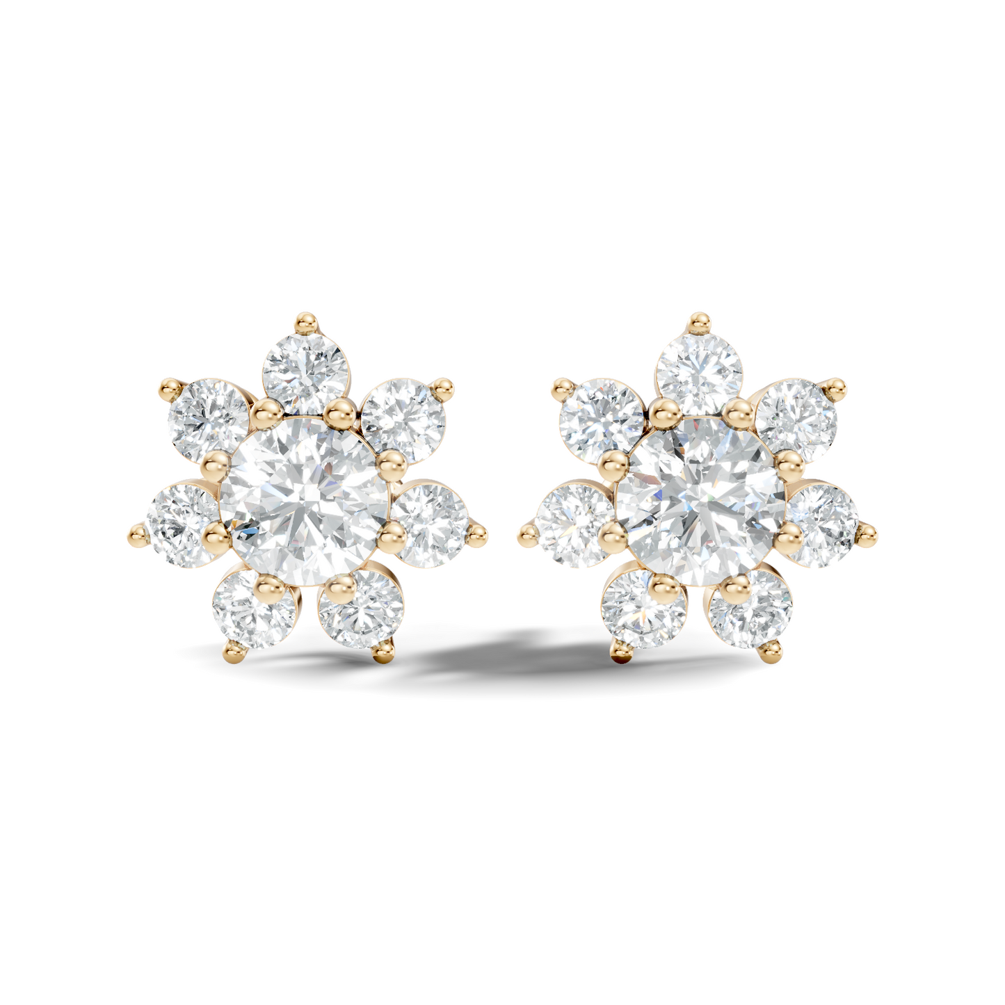 Round Cut Diamond Vintage Stacking  Antique Dainty Stud Earring Gift For Women's - HIGHCARAT DIAMONDS
