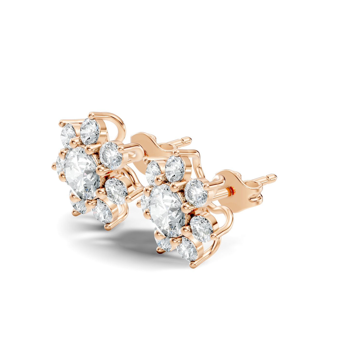 Round Cut Diamond Vintage Stacking  Antique Dainty Stud Earring Gift For Women's - HIGHCARAT DIAMONDS