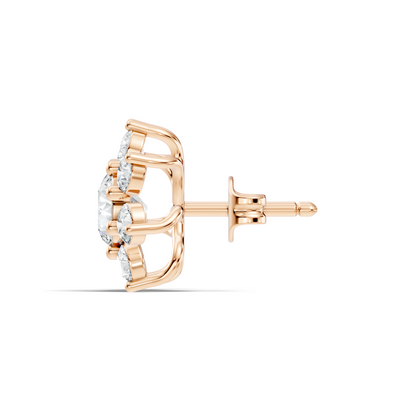 Round Cut Diamond Vintage Stacking  Antique Dainty Stud Earring Gift For Women's - HIGHCARAT DIAMONDS