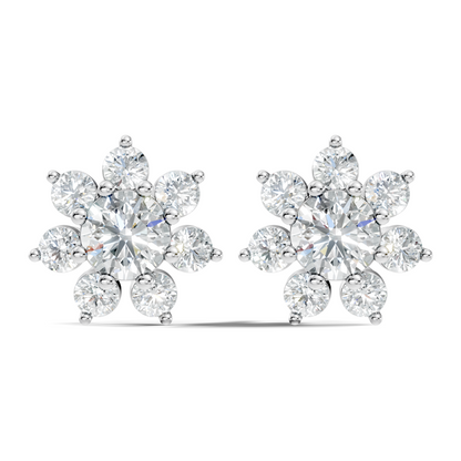 Round Cut Diamond Vintage Stacking  Antique Dainty Stud Earring Gift For Women's - HIGHCARAT DIAMONDS