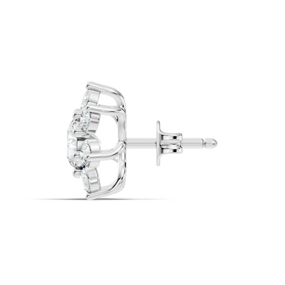 Round Cut Diamond Vintage Stacking  Antique Dainty Stud Earring Gift For Women's - HIGHCARAT DIAMONDS