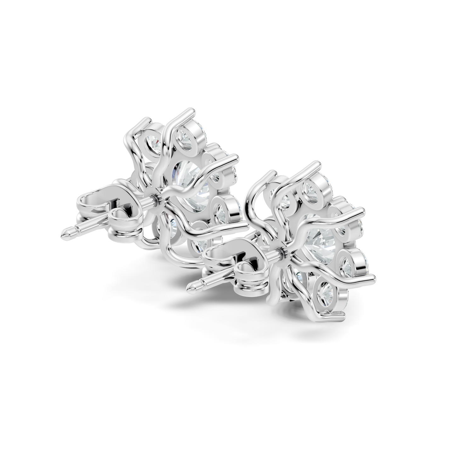 Round Cut Diamond Vintage Stacking  Antique Dainty Stud Earring Gift For Women's - HIGHCARAT DIAMONDS