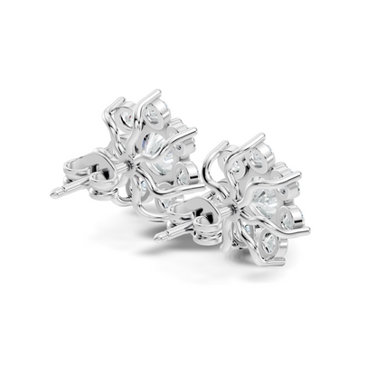 Round Cut Diamond Vintage Stacking  Antique Dainty Stud Earring Gift For Women's - HIGHCARAT DIAMONDS