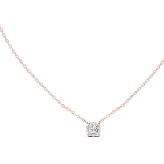 Stunning 10k Solid Yellow Gold Round Shape 0.85 Ct Lab Grown Diamond Pendant For Her - HIGHCARAT DIAMONDS