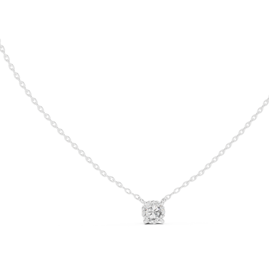 Round Lab Grown Diamond Solitaire Pendant Top View