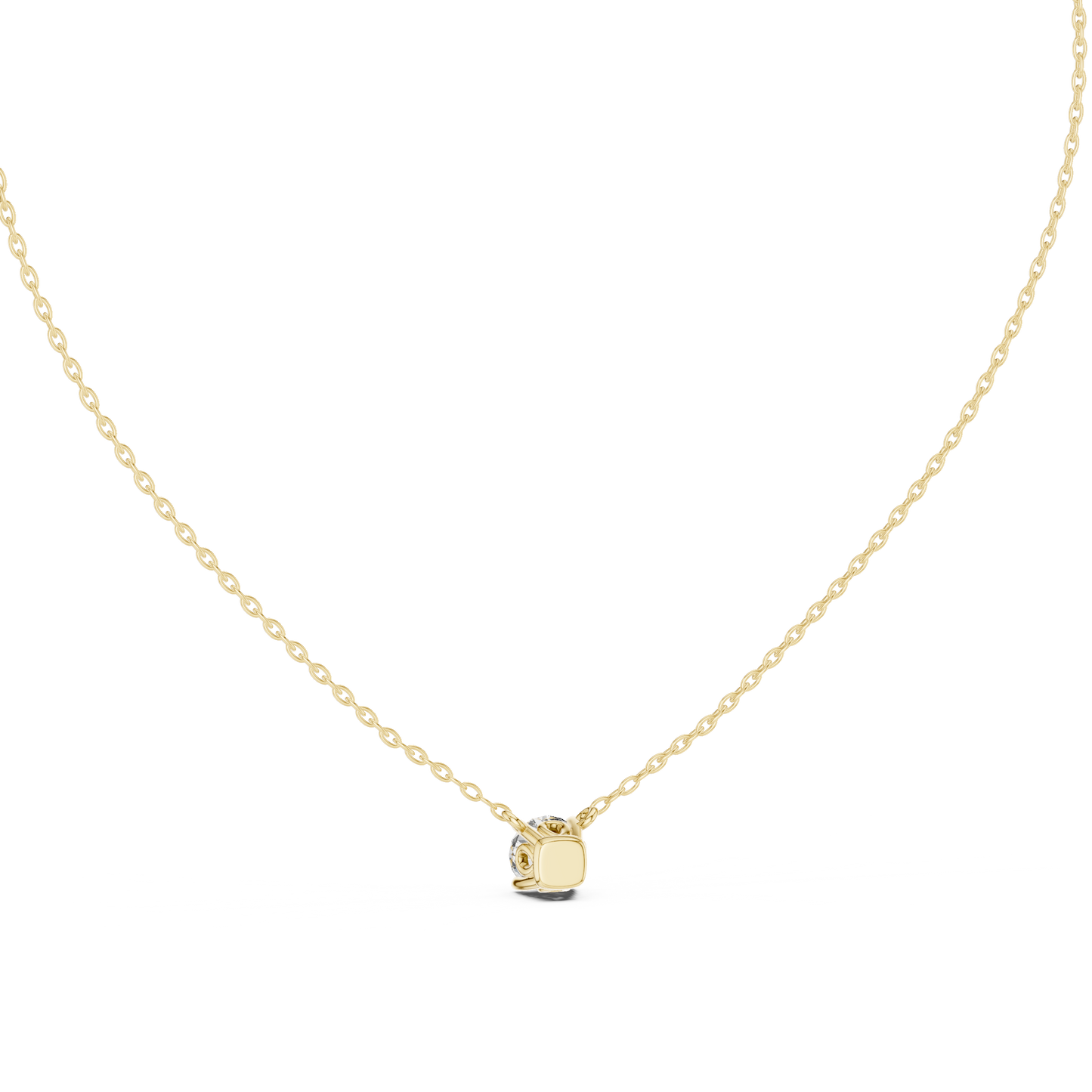 Stunning 10k Solid Yellow Gold Round Shape 0.85 Ct Lab Grown Diamond Pendant For Her - HIGHCARAT DIAMONDS