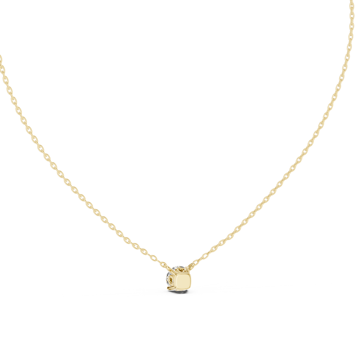 Stunning 10k Solid Yellow Gold Round Shape 0.85 Ct Lab Grown Diamond Pendant For Her - HIGHCARAT DIAMONDS