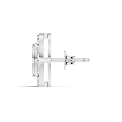 Elegant Tringle Diamond Stud 10k Solid Gold Wedding Wear Diamond Earrings For Her - HIGHCARAT DIAMONDS