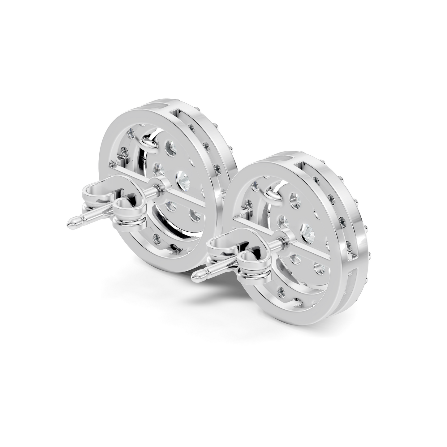 Elegant Tringle Diamond Stud 10k Solid Gold Wedding Wear Diamond Earrings For Her - HIGHCARAT DIAMONDS