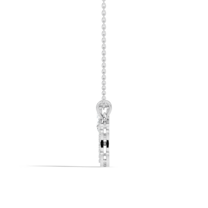 14K Gold Unisex Pendant with Round & Marquise Cut Diamonds Alphabet B Inspired Jewelry - HIGHCARAT DIAMONDS