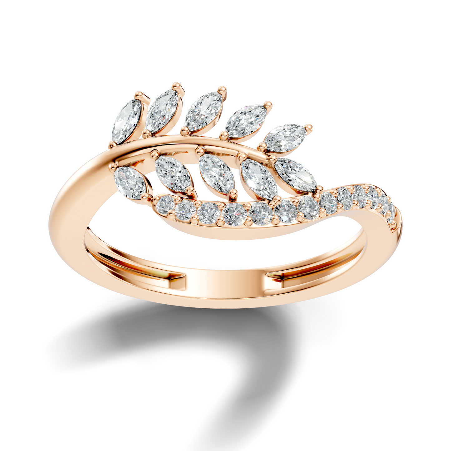 Marquise and Round Cut Diamond Antique Delicate Cluster Vintage Party Wear Ring For Women's - HIGHCARAT DIAMONDS