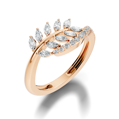 Marquise and Round Cut Diamond Antique Delicate Cluster Vintage Party Wear Ring For Women's - HIGHCARAT DIAMONDS