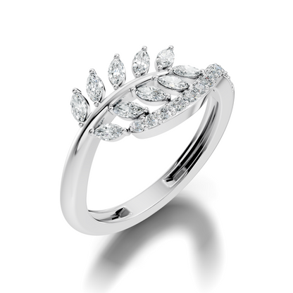 Marquise and Round Cut Diamond Antique Delicate Cluster Vintage Party Wear Ring For Women's - HIGHCARAT DIAMONDS