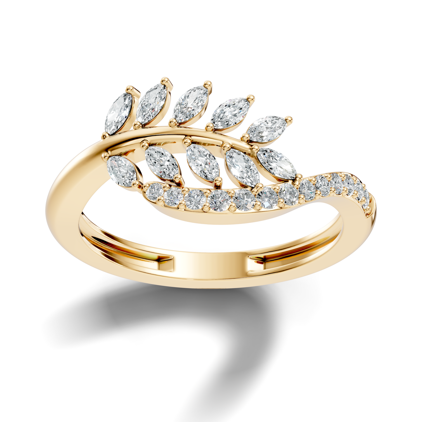 Marquise and Round Cut Diamond Antique Delicate Cluster Vintage Party Wear Ring For Women's - HIGHCARAT DIAMONDS