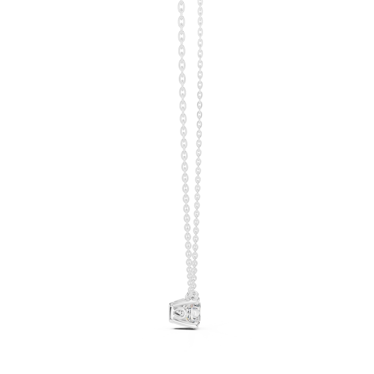 Round Shaped Diamond Pendant Lab Grown Diamond Necklace Elegant Gift For Women - HIGHCARAT DIAMONDS