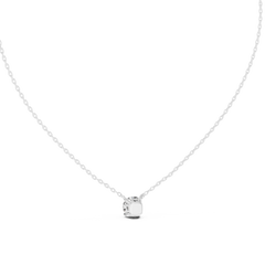 Round Diamond Pendant Side Profile Showing Setting