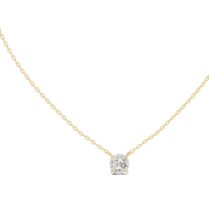 Round Shaped Diamond Pendant Lab Grown Diamond Necklace Elegant Gift For Women - HIGHCARAT DIAMONDS