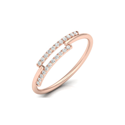 Round Open Wedding Band 14K Solid White Gold Skinny Cuff Ring for Elegant Everyday Wear - HIGHCARAT DIAMONDS