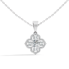 1.72 Ct Stunning Round-Oval Shape Lab Grown Diamond Sparkling Diamond Pendant For Her - HIGHCARAT DIAMONDS