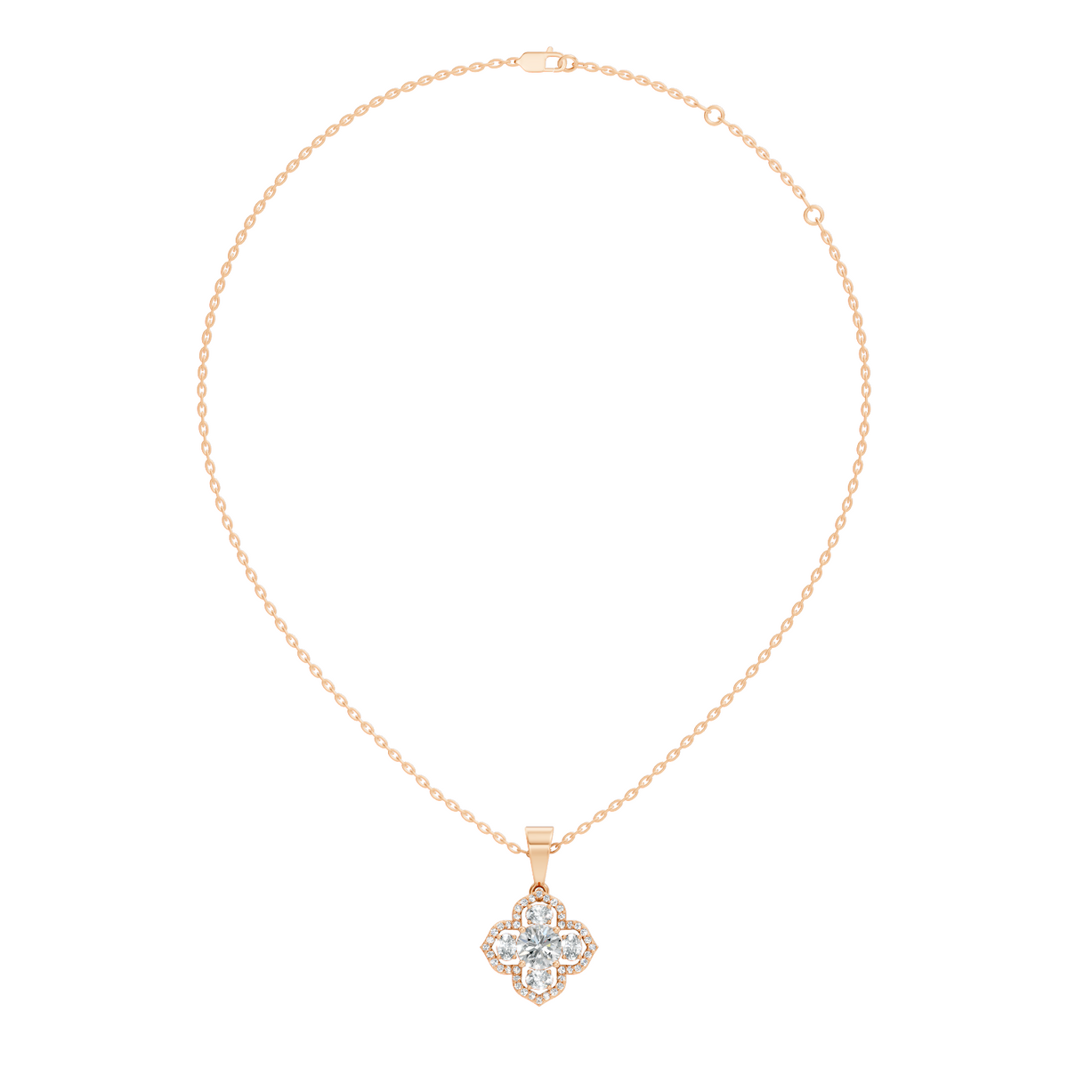 1.72 Ct Stunning Round-Oval Shape Lab Grown Diamond Sparkling Diamond Pendant For Her - HIGHCARAT DIAMONDS