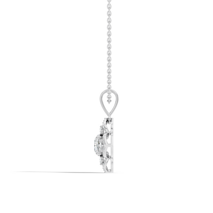 1.72 Ct Stunning Round-Oval Shape Lab Grown Diamond Sparkling Diamond Pendant For Her - HIGHCARAT DIAMONDS