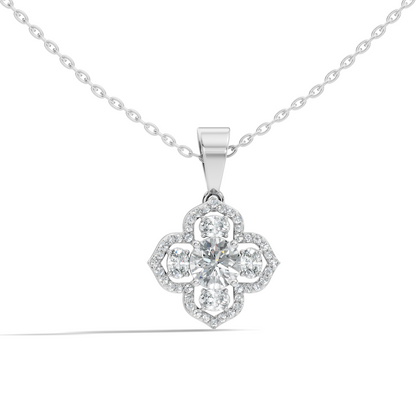 1.72 Ct Stunning Round-Oval Shape Lab Grown Diamond Sparkling Diamond Pendant For Her - HIGHCARAT DIAMONDS