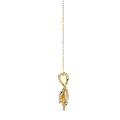 Round & Oval Cut Lab Grown Diamond Unique Pendant Necklace - HIGHCARAT DIAMONDS