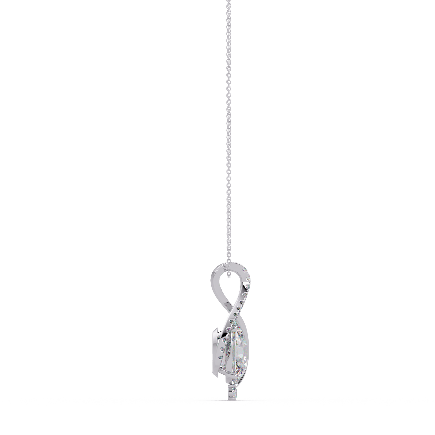 Round & Oval Cut Lab Grown Diamond Unique Pendant Necklace - HIGHCARAT DIAMONDS
