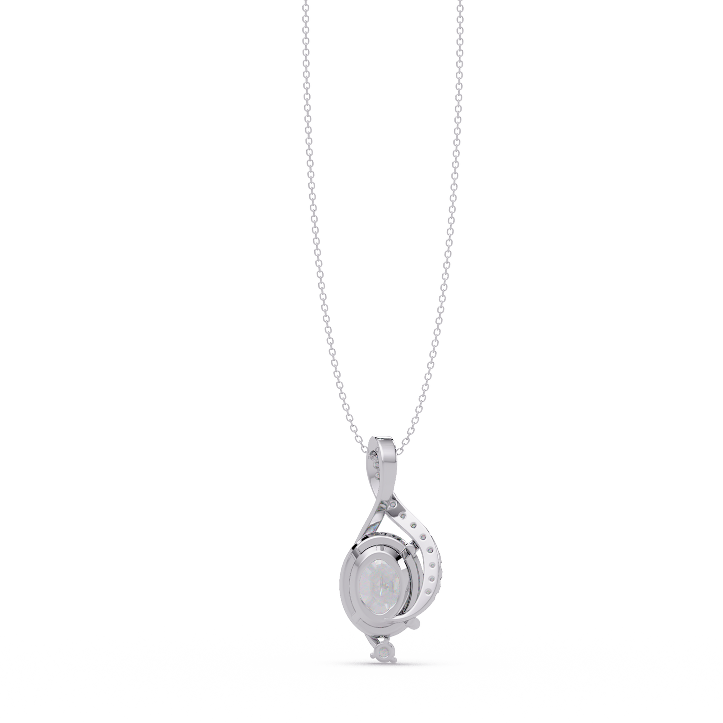 Round & Oval Cut Lab Grown Diamond Unique Pendant Necklace - HIGHCARAT DIAMONDS