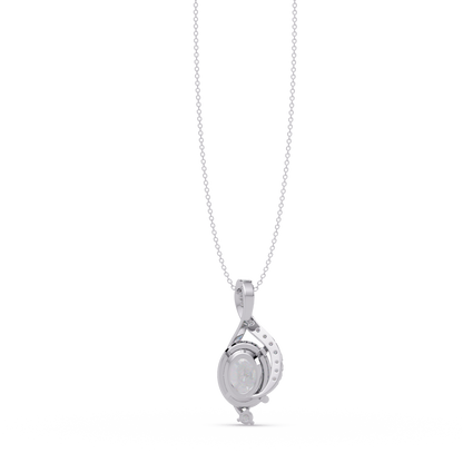 Round & Oval Cut Lab Grown Diamond Unique Pendant Necklace - HIGHCARAT DIAMONDS