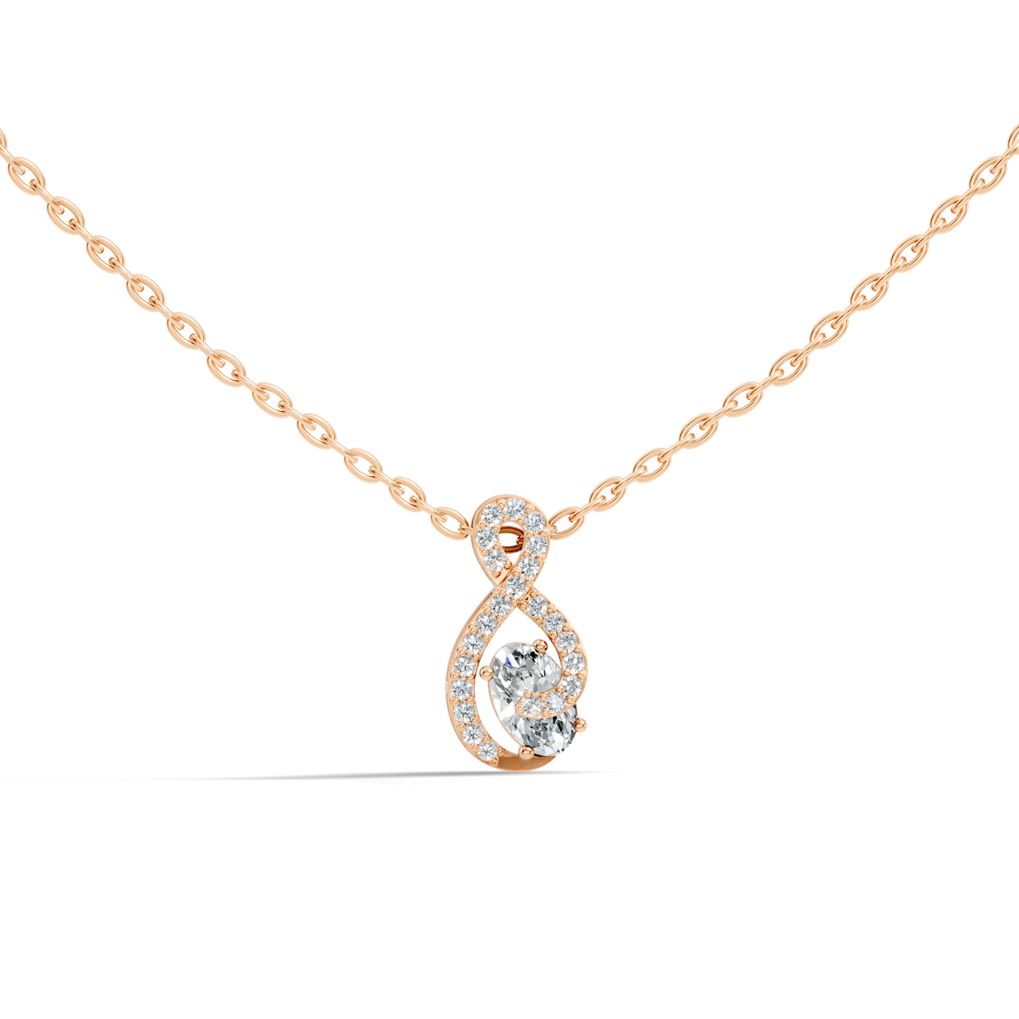 Round, Oval Lab Grown Diamond Minimalist Pendant Necklace  Elegant Daily Fashion - HIGHCARAT DIAMONDS