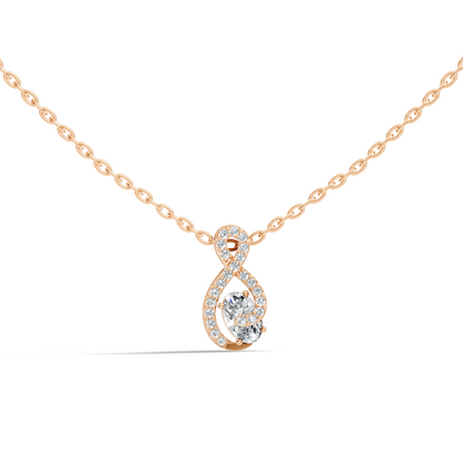 Round, Oval Lab Grown Diamond Minimalist Pendant Necklace  Elegant Daily Fashion - HIGHCARAT DIAMONDS