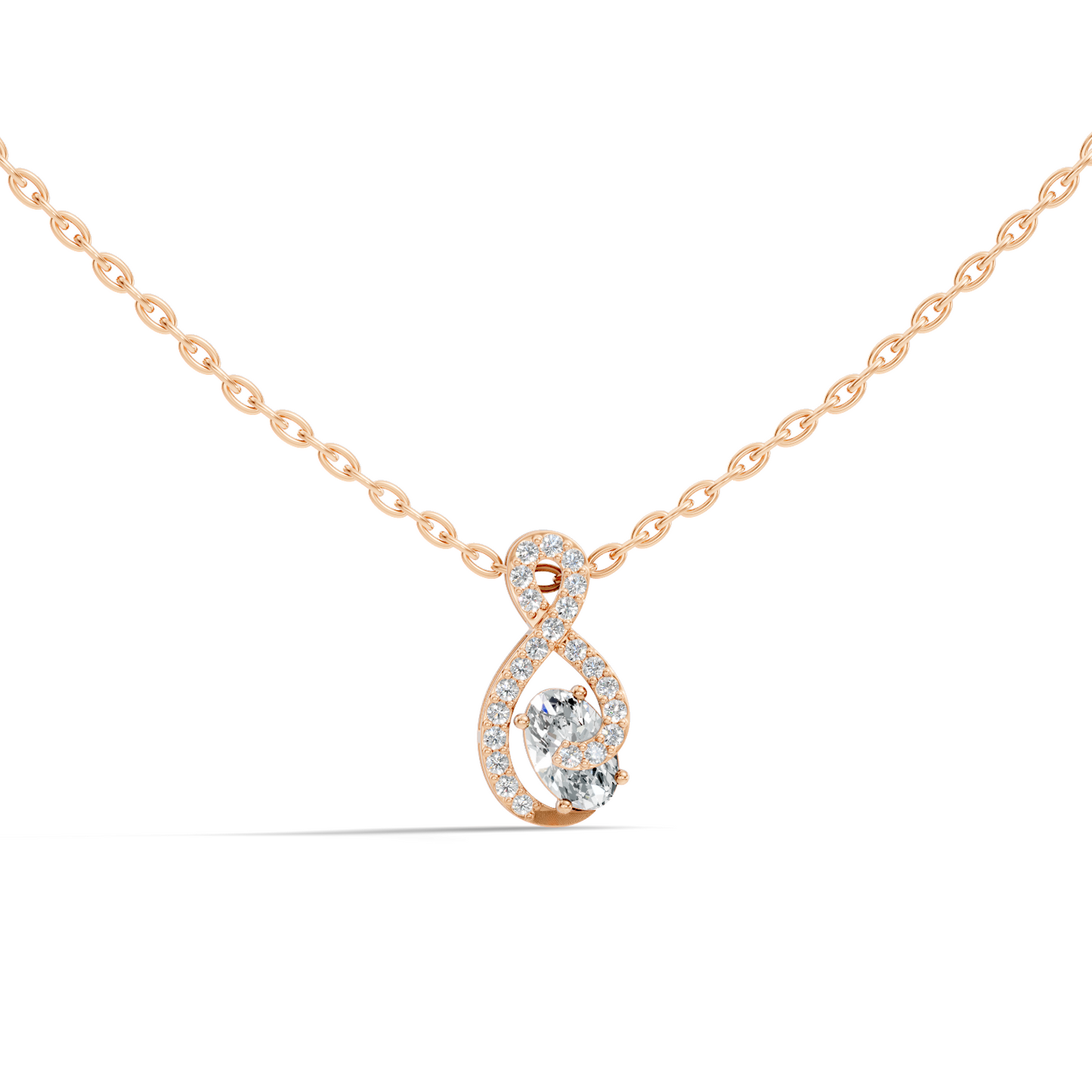 Round, Oval Lab Grown Diamond Minimalist Pendant Necklace  Elegant Daily Fashion - HIGHCARAT DIAMONDS