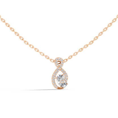 Round, Oval Lab Grown Diamond Minimalist Pendant Necklace  Elegant Daily Fashion - HIGHCARAT DIAMONDS