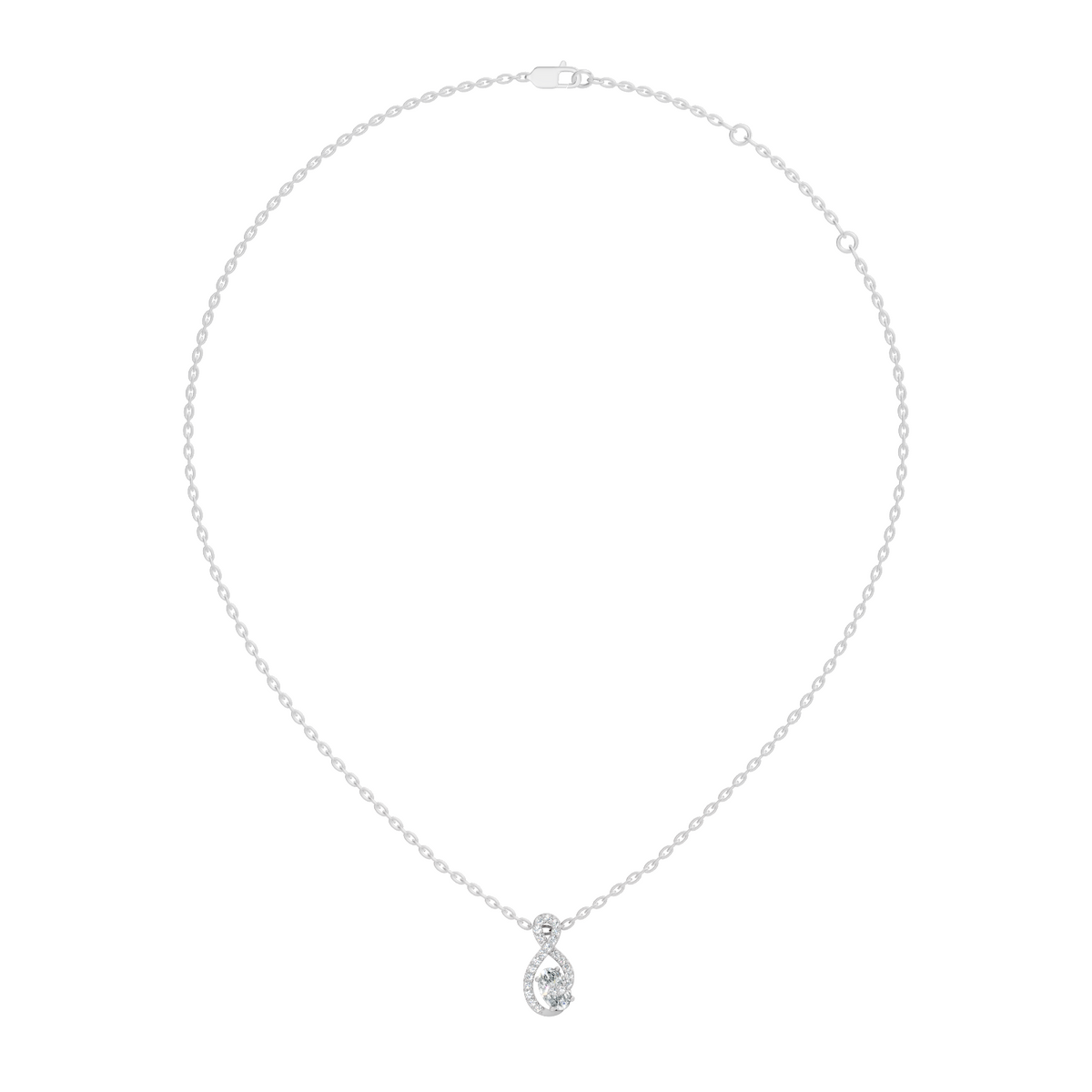 Round, Oval Lab Grown Diamond Minimalist Pendant Necklace  Elegant Daily Fashion - HIGHCARAT DIAMONDS