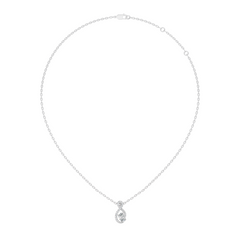 Round, Oval Lab Grown Diamond Minimalist Pendant Necklace  Elegant Daily Fashion - HIGHCARAT DIAMONDS