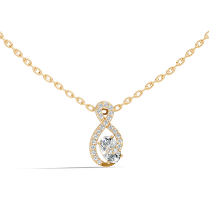 Round, Oval Lab Grown Diamond Minimalist Pendant Necklace  Elegant Daily Fashion - HIGHCARAT DIAMONDS