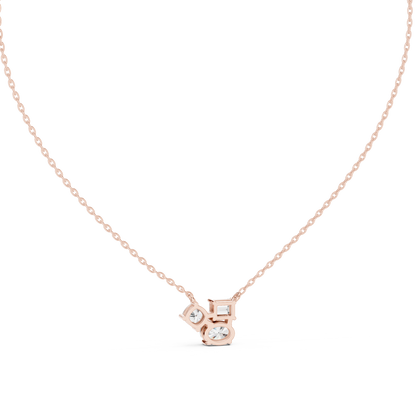 Cushion, Emerald & Oval Shape 1.73 Ct Lab Grown Three Stone Classic Solitaire Diamond Pendant For Her - HIGHCARAT DIAMONDS