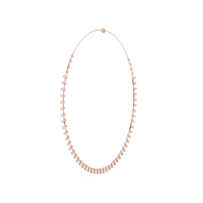 Pear & Round Shapes 5.80 Ct Lab Grown And Natural Diamond Vintage Daily Wear Diamond Necklace For Girl - HIGHCARAT DIAMONDS