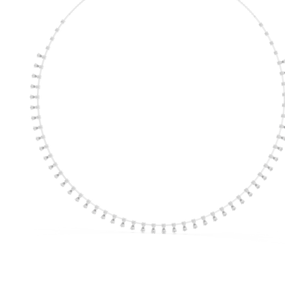 Pear & Round Shapes 5.80 Ct Lab Grown And Natural Diamond Vintage Daily Wear Diamond Necklace For Girl - HIGHCARAT DIAMONDS