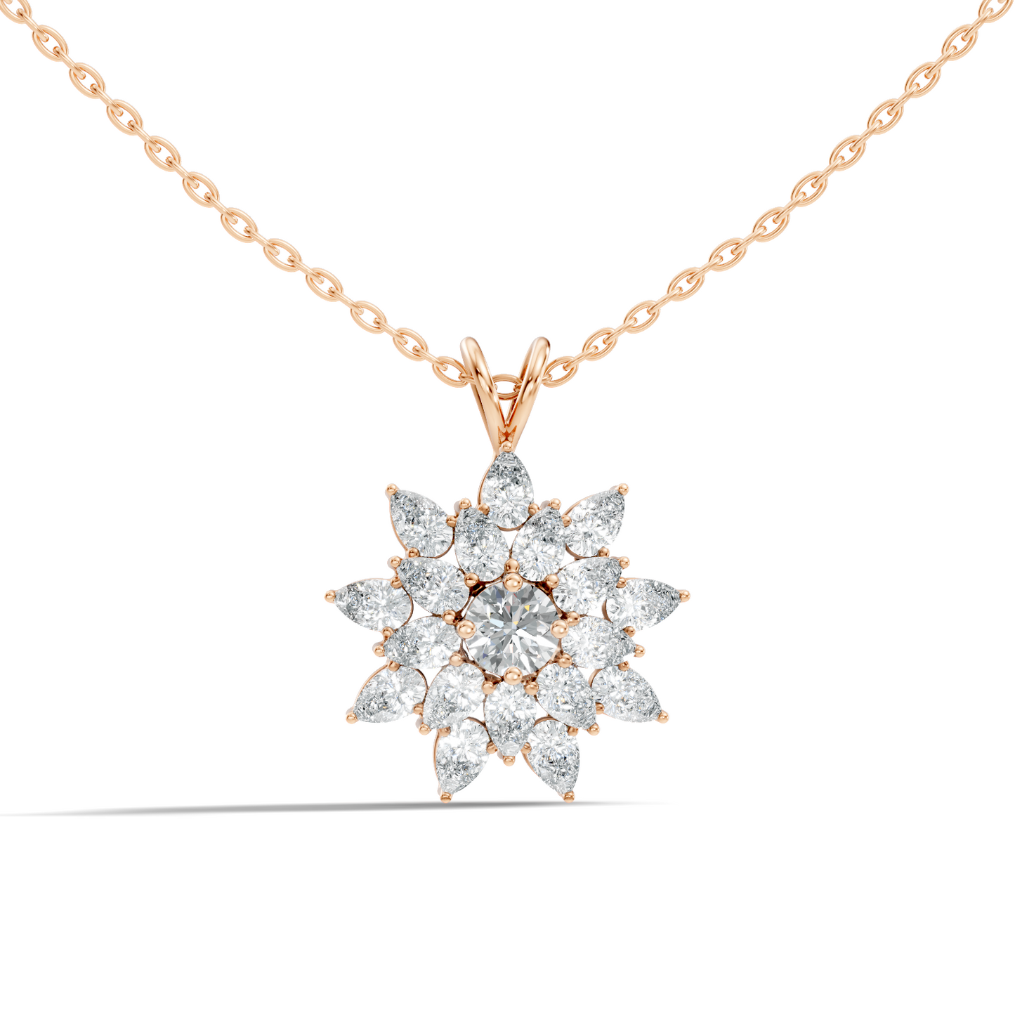 Elegant 3.67 CT Lab Diamond Pendant Necklace Pear Cut Colorless Vintage Gift for Her - HIGHCARAT DIAMONDS