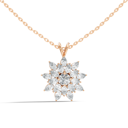 Elegant 3.67 CT Lab Diamond Pendant Necklace Pear Cut Colorless Vintage Gift for Her - HIGHCARAT DIAMONDS